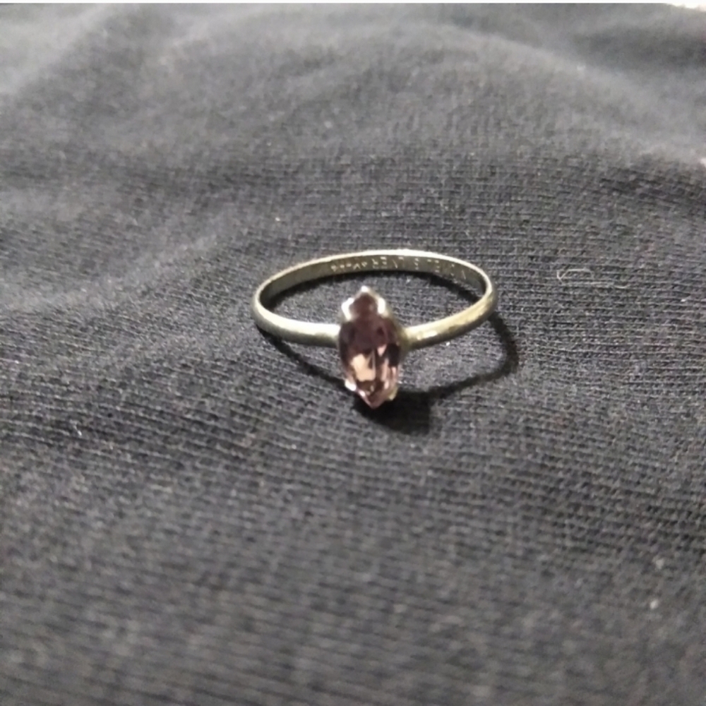 Mcgrath-Hamin nickel silver pink stone ring